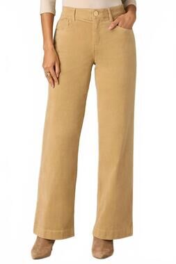 NEW WIT & WISDOM sam high rise corduroy pants in vintage walnut